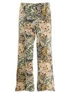 ROKH CROSS-STITCH EFFECT FLARED TROUSERS