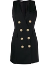 BALMAIN DOUBLE-BREASTED TUXEDO DRESS