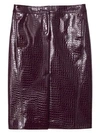 TIBI Croc-Embossed Patent Trouser Skirt