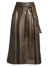 LAFAYETTE 148 Cass A-Line Leather Skirt