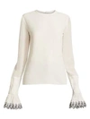 CHLOÉ EMRO-CUFF LONG-SLEEVE SILK SHIRT,400011250374