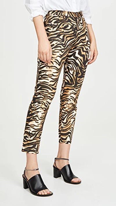 Rachel Comey Council Tiger-print Linen Pants In Brown