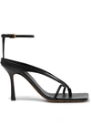 Bottega Veneta Multi Strap Stretch High-heel Sandals In Black