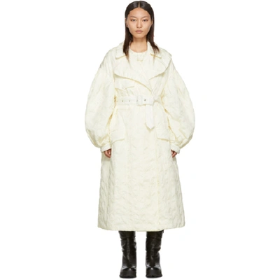 Moncler Genius 4 Moncler Simone Rocha Dinah Embroidered Shell-down Jacket In White