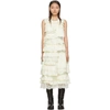 MONCLER GENIUS 4 MONCLER SIMONE ROCHA OFF-WHITE RUFFLE DRESS