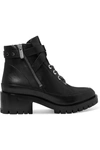 3.1 Phillip Lim Lug Sole Zipper Embellished Leather Ankle Boots