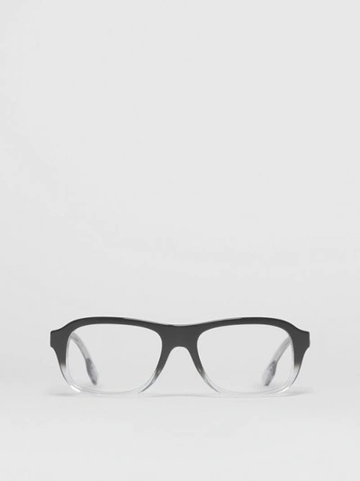 Burberry Gradient Detail Rectangular Optical Frames In Black