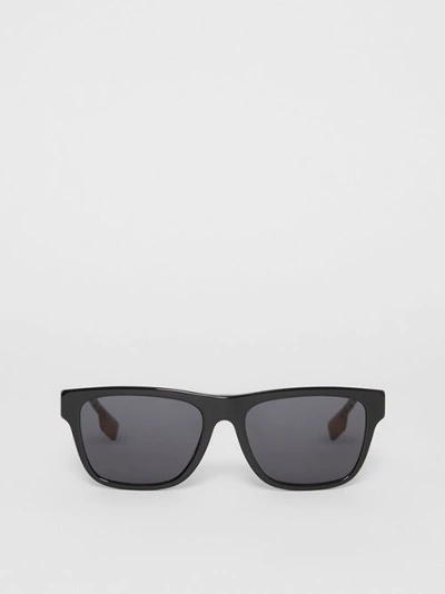 BURBERRY BURBERRY CHECK RECTANGULAR SUNGLASSES,40806481