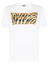 VERSACE VERSACE EMBROIDERED LOGO T-SHIRT - WHITE