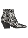 CASADEI ANKLE BOOTS IN ANIMAL-EFFECT METALLIC SUEDE,10995012
