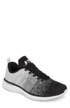 Apl Athletic Propulsion Labs Techloom Pro Knit Running Shoe In Cement/ White/ Black