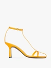 NEOUS NEOUS YELLOW JUMEL 80 LEATHER SANDALS,00102A0713790185