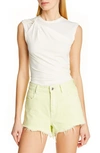ALEXANDER WANG T TWISTED CREPE JERSEY TOP,4CC2191062