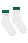 Gucci Gg Jacquard Cotton Blend Tennis Socks In White