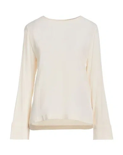 19.70 Nineteen Seventy Woman T-shirt Ivory Size L Acetate, Silk, Viscose, Elastane In White