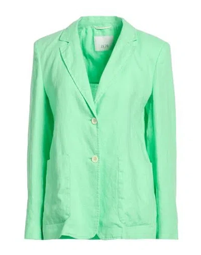 19.70 Nineteen Seventy Woman Blazer Light Green Size 6 Linen