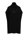 19.70 Nineteen Seventy Woman Cape Black Size Onesize Virgin Wool, Acrylic In Black