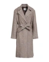 19.70 Nineteen Seventy Woman Coat Camel Size 8 Polyester In Sand