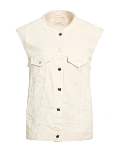 19.70 Nineteen Seventy Woman Denim Outerwear Cream Size L Cotton, Elastane In Neutral