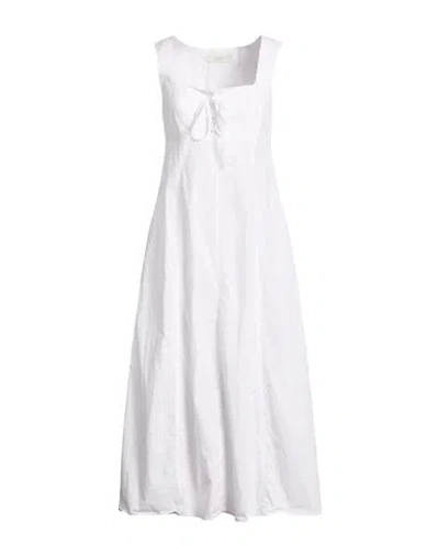 19.70 Nineteen Seventy Woman Midi Dress White Size 10 Cotton