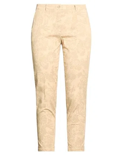 19.70 Nineteen Seventy Woman Pants Beige Size 6 Cotton, Elastane In Sand