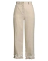 19.70 Nineteen Seventy Woman Pants Beige Size 6 Linen In Neutral