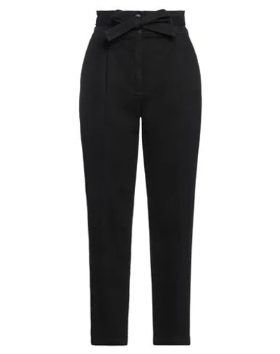 19.70 Nineteen Seventy Woman Pants Black Size 10 Cotton, Elastane