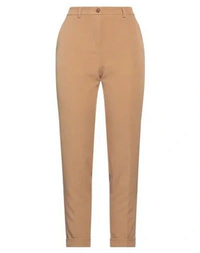 19.70 Nineteen Seventy Woman Pants Camel Size 12 Polyester, Elastane In Beige