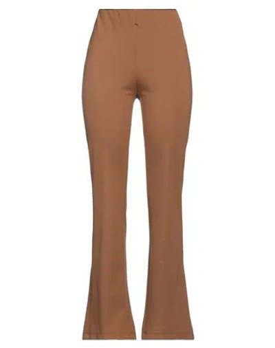 19.70 Nineteen Seventy Woman Pants Camel Size 6 Viscose, Polyamide, Elastane In Beige