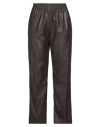 19.70 Nineteen Seventy Woman Pants Chocolate Brown Size 8 Polyester, Polyurethane In Brown