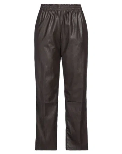19.70 Nineteen Seventy Woman Pants Chocolate Brown Size 8 Polyester, Polyurethane