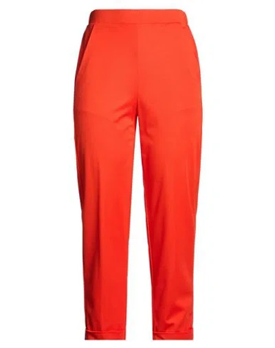 19.70 Nineteen Seventy Woman Pants Coral Size 6 Viscose, Polyamide, Elastane In Orange