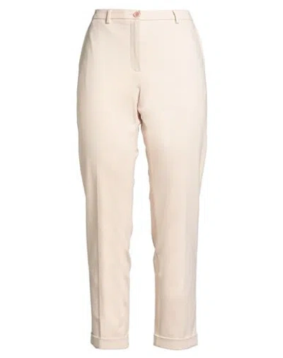 19.70 Nineteen Seventy Woman Pants Cream Size 8 Viscose, Polyamide, Elastane In Neutral