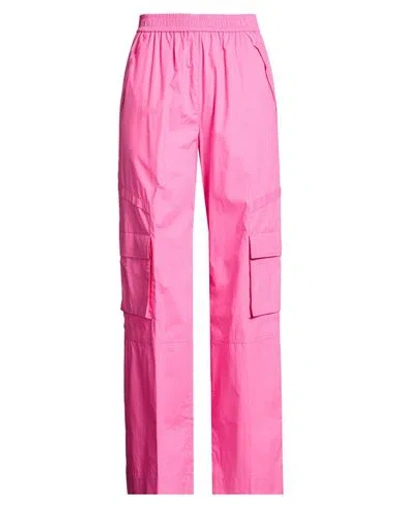 19.70 Nineteen Seventy Woman Pants Fuchsia Size 6 Cotton In Pink