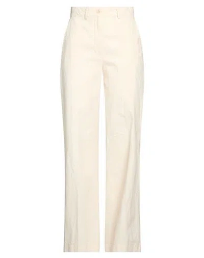 19.70 Nineteen Seventy Woman Pants Ivory Size 6 Cotton In White