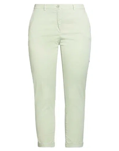 19.70 Nineteen Seventy Woman Pants Light Green Size 14 Cotton, Elastane