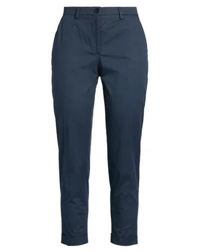19.70 Nineteen Seventy Woman Pants Midnight Blue Size 4 Cotton, Elastane