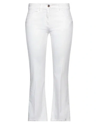 19.70 Nineteen Seventy Woman Pants Off White Size 2 Cotton, Elastane