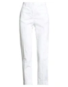 19.70 Nineteen Seventy Woman Pants White Size 2 Cotton, Linen, Elastane