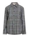 19.70 Nineteen Seventy Woman Shirt Grey Size 10 Virgin Wool, Polyester, Viscose, Polyamide, Elastane In Gray