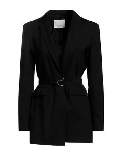 19.70 Nineteen Seventy Woman Suit Jacket Black Size 10 Viscose, Polyamide, Elastane