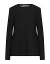 19.70 Nineteen Seventy Woman T-shirt Black Size 10 Wool, Polyamide In Black