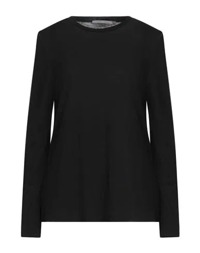 19.70 Nineteen Seventy Woman T-shirt Black Size 10 Wool, Polyamide