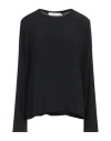 19.70 Nineteen Seventy Woman T-shirt Black Size L Acetate, Silk, Viscose, Elastane