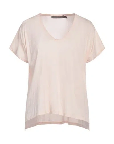 19.70 Nineteen Seventy Woman T-shirt Light Pink Size 8 Cotton