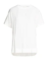 19.70 Nineteen Seventy Woman T-shirt White Size L Lyocell, Cotton