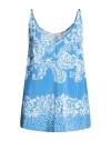 19.70 Nineteen Seventy Woman Top Azure Size 10 Viscose In Blue