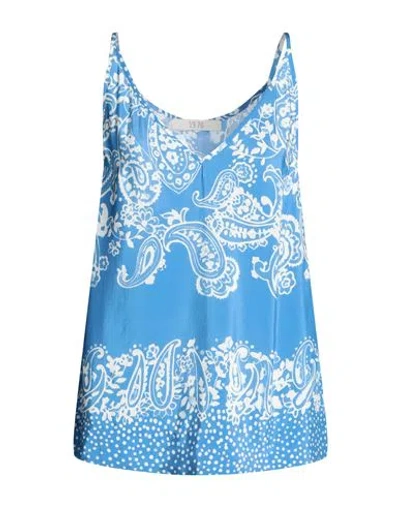 19.70 Nineteen Seventy Woman Top Azure Size 10 Viscose In Blue