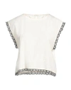 19.70 Nineteen Seventy Woman Top Ivory Size L Cotton, Polyester In White