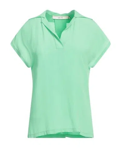 19.70 Nineteen Seventy Woman Top Light Green Size M Tencel Lyocell, Cotton